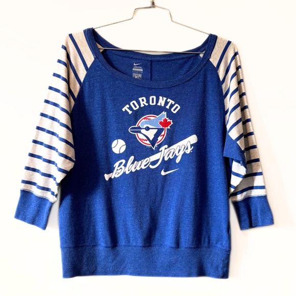 Toronto Blue Jays Nike Cooperstown Collection ¾ Sleeve Top Size L - Picture 1 of 7